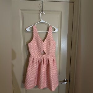Guess Pink and Cream Patterned Dress